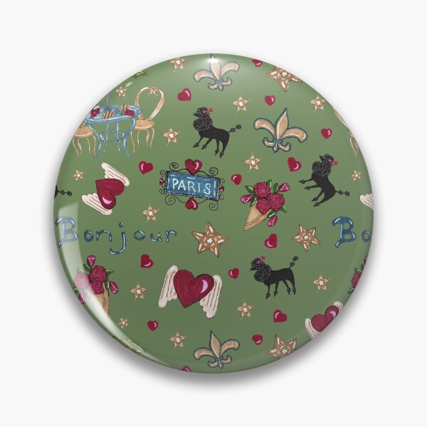 Item preview, Bonjour Paris! on Vert Background by MarcyBrennanArt designed and sold by MarcyBrennanArt.
