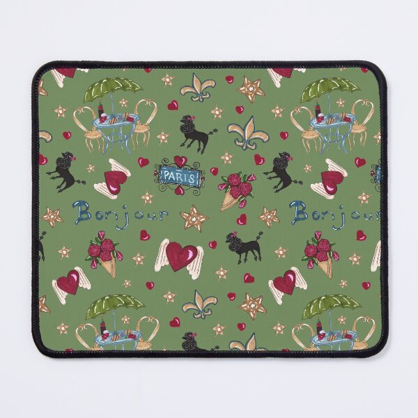 Item preview, Bonjour Paris! on Vert Background by MarcyBrennanArt designed and sold by MarcyBrennanArt.