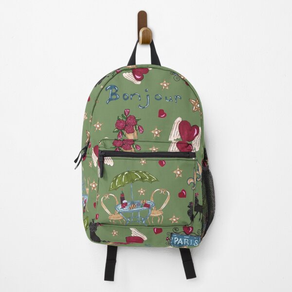 Item preview, Bonjour Paris! on Vert Background by MarcyBrennanArt designed and sold by MarcyBrennanArt.