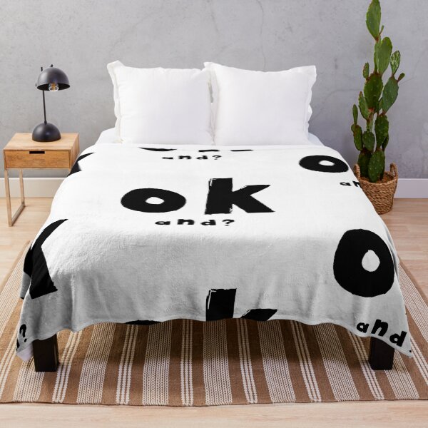 Item preview, OK, and ? Text Monochrome White designed and sold by Meepuruproject.