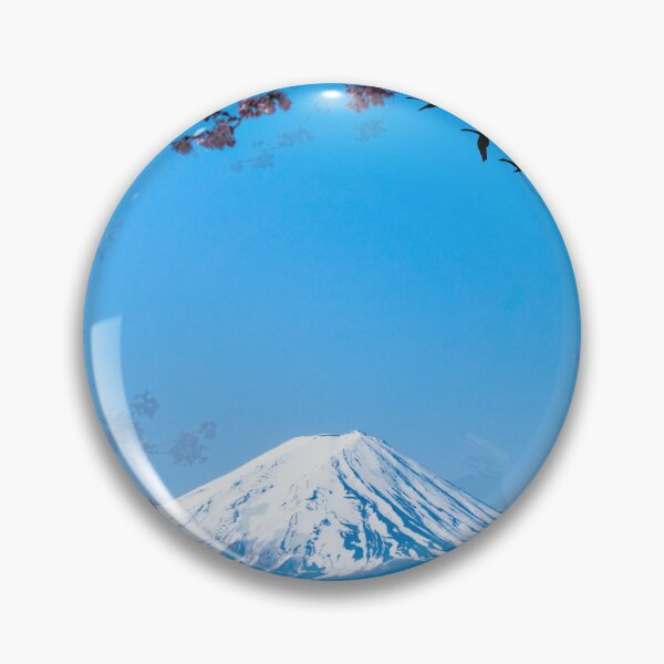 Item preview, FUJI MOUNTAIN With Blooming pink blossom branches  designed and sold by salasiya.
