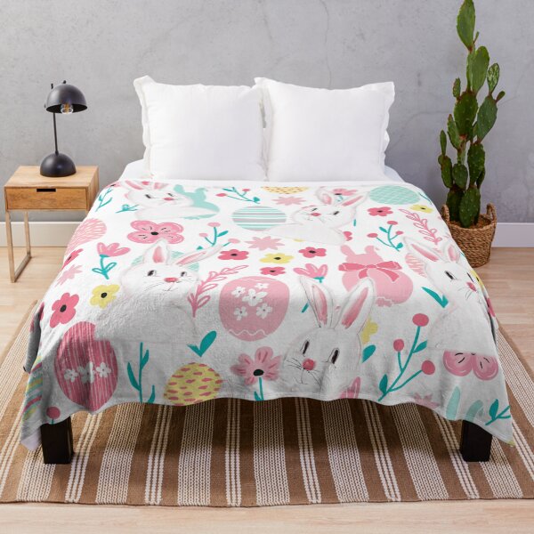 Item preview, Easter Bunny And Eggs Floral Pattern designed and sold by Designs By YL.