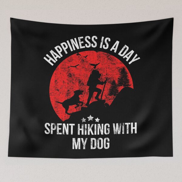Item preview, Happiness Is A Day Spent Hiking With My Dog designed and sold by WALID65.