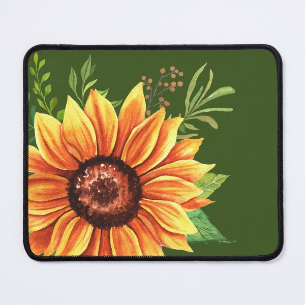 Item preview, Orange and Yellow Watercolor Vintage Sunflower for Plant Lovers, and Plant Moms designed and sold by MiaDelelai.