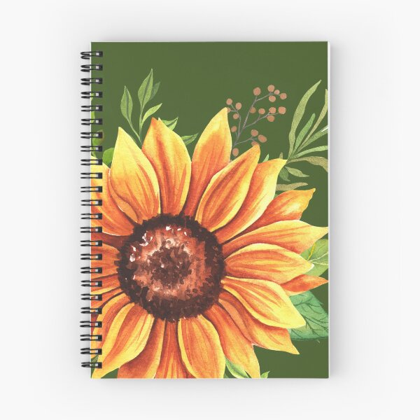 Item preview, Orange and Yellow Watercolor Vintage Sunflower for Plant Lovers, and Plant Moms designed and sold by MiaDelelai.