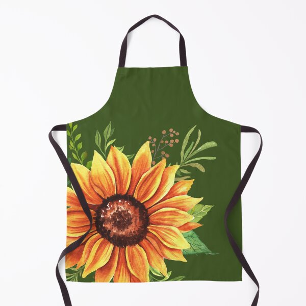 Item preview, Orange and Yellow Watercolor Vintage Sunflower for Plant Lovers, and Plant Moms designed and sold by MiaDelelai.