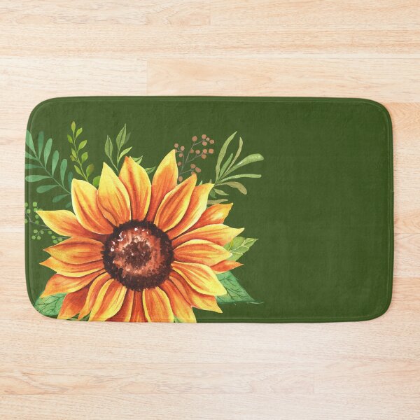 Item preview, Orange and Yellow Watercolor Vintage Sunflower for Plant Lovers, and Plant Moms designed and sold by MiaDelelai.