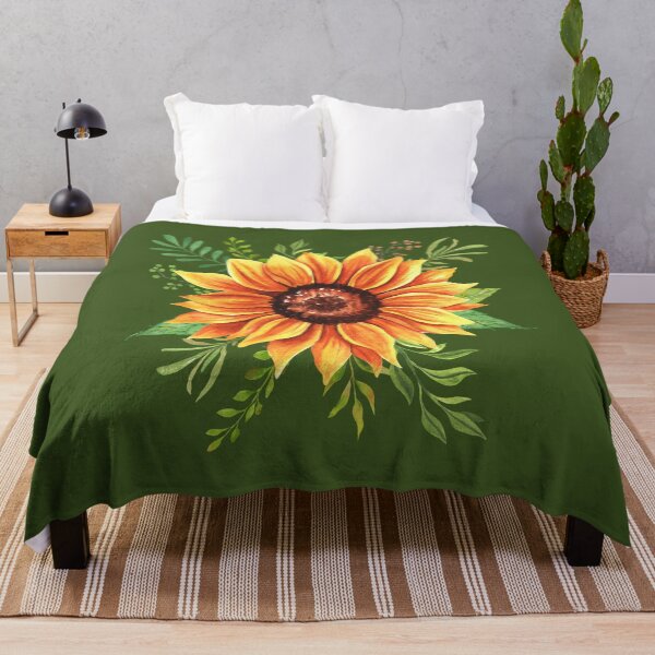 Item preview, Orange and Yellow Watercolor Vintage Sunflower for Plant Lovers, and Plant Moms designed and sold by MiaDelelai.