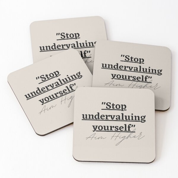 Item preview, "Stop undervaluing yourself" Aim Higher designed and sold by successmom.