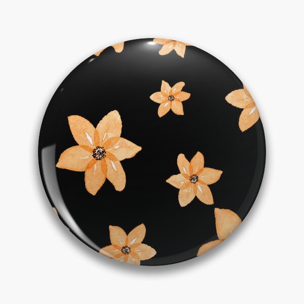 Item preview, Beige Black And Orange Abstract Flower Art designed and sold by CAT-LUVERS.
