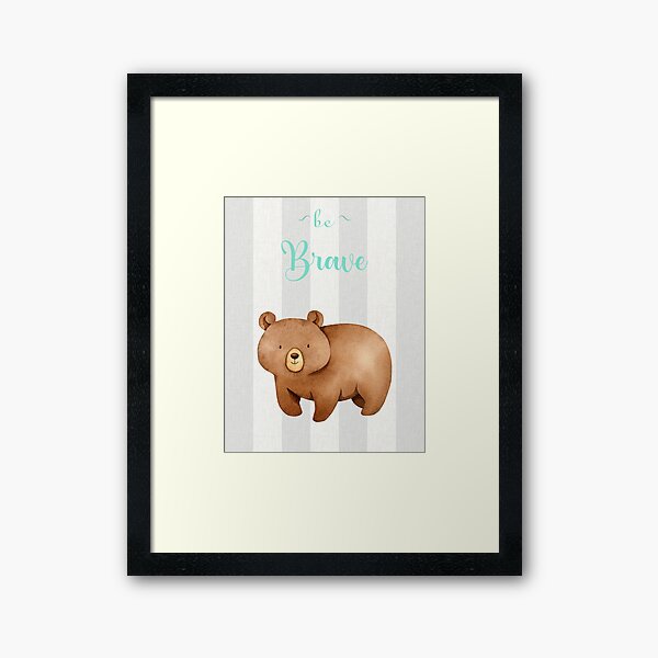 Aperçu de l'œuvre Soyez courageux | Art de la pépinière | Déco chambre enfant | Bière | Cadeau parfait pour les enfants créée et vendue par SmileFactoryWD.