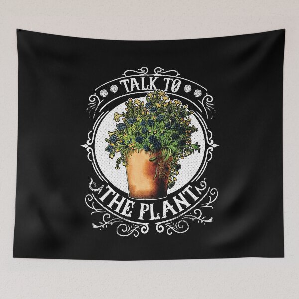 Item preview, Talk To The Plant | Colorful Artwork | designed and sold by VintagePlantJoy.