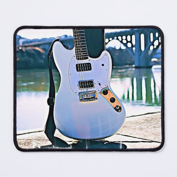 Item preview, Guitar on dockside t-shirt mug designed and sold by FinishYourSong.