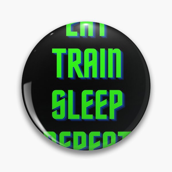 Artikelvorschau, Eat train sleep wiederholen Sie das Fitness-Mantra entworfen und verkauft von RiggsBubble.