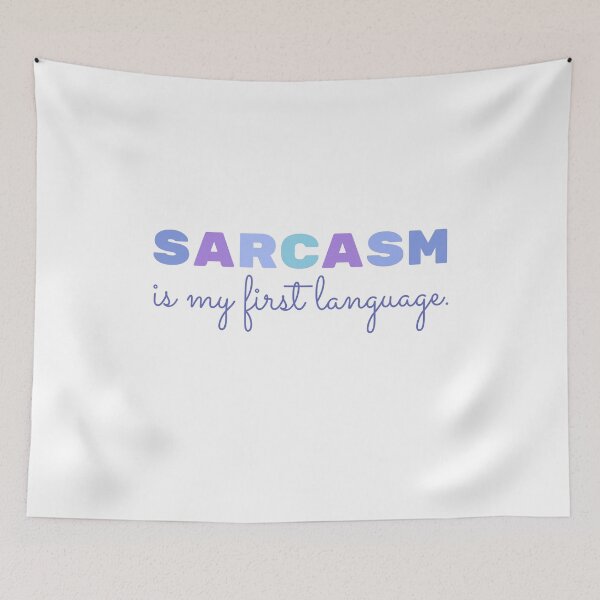 Item preview, Humor Sarcasm is My First Language | Warm Colored Pink and Orange Floral | Funny Sarcastic Gift for Friends designed and sold by MiaDelelai.