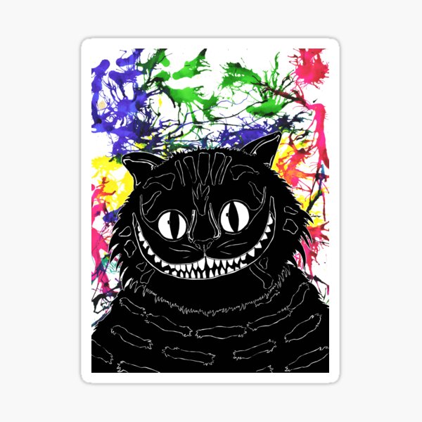 Cheshire Cat Sticker For Sale By Emily Eva Alice Redbubble