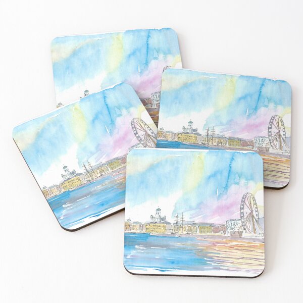 Item preview, Helsinki Finland Waterfront with Cathedral and Harbour designed and sold by artshop77.