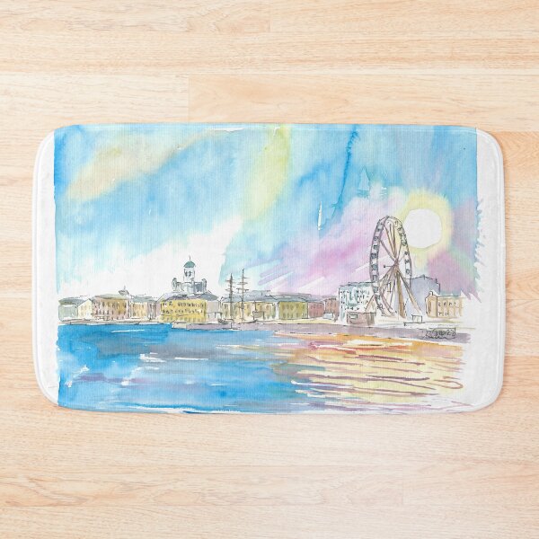Item preview, Helsinki Finland Waterfront with Cathedral and Harbour designed and sold by artshop77.