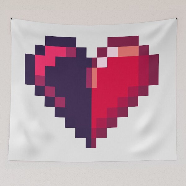 Item preview, Half a Heart 8-Bit Heart designed and sold by BronikowskiART.
