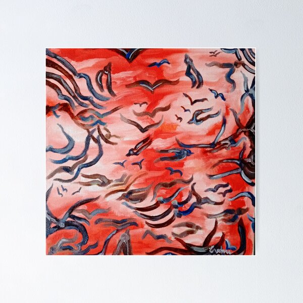 Item preview, Birds in red sky designed and sold by Evone.
