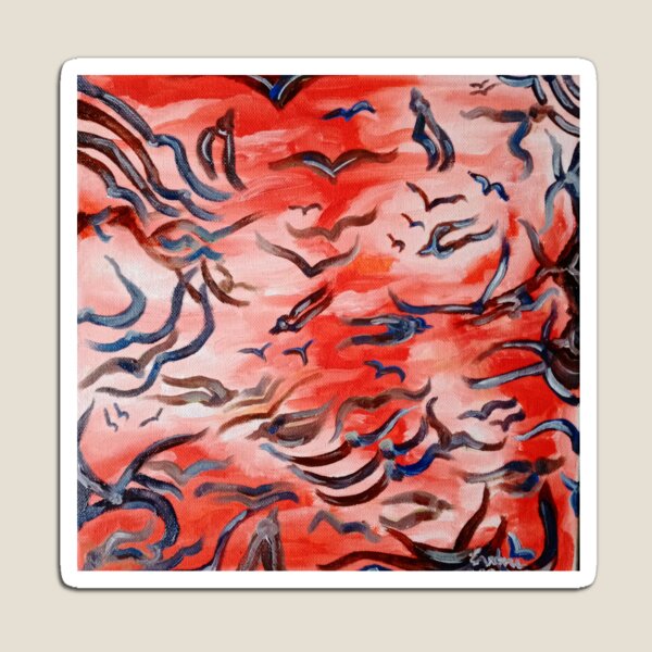Item preview, Birds in red sky designed and sold by Evone.