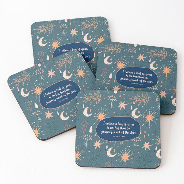 Item preview, I believe a leaf of grass is no less than the journey-work of the stars. ― Walt Whitman designed and sold by StudioCitrine.