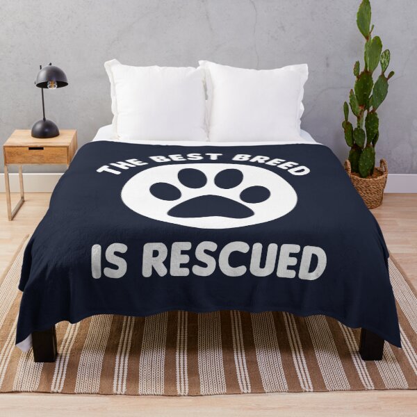 Item preview, Best Breed Is Rescued Dog Quote Dog Person Love Dogs Slogan designed and sold by sillyquestions.