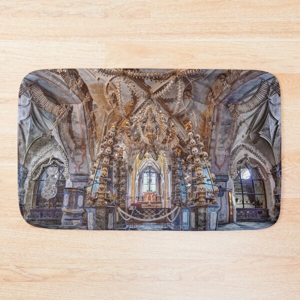 Item preview, Sedlec Ossuary Interior Panorama Photo Art, Skull Bone Church designed and sold by Sedlec Ossuary Project.