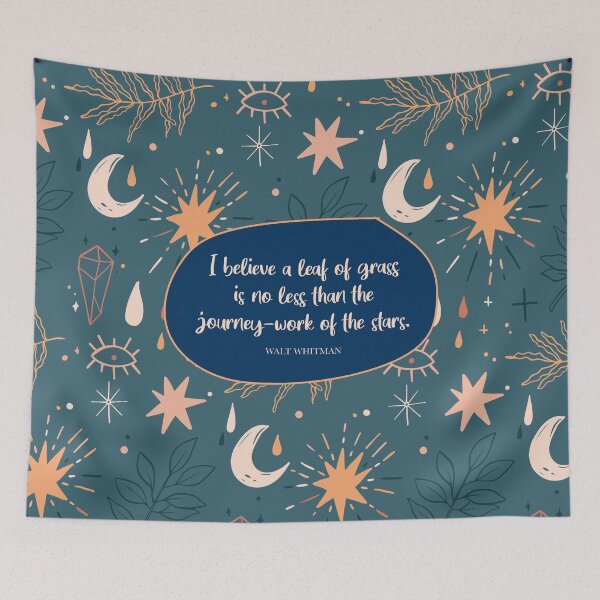 Item preview, I believe a leaf of grass is no less than the journey-work of the stars. ― Walt Whitman designed and sold by StudioCitrine.