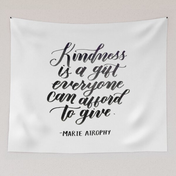 Item preview, Kindness is a gift- Calligraphy quote by Marie Atrophy designed and sold by melodicsublime1.