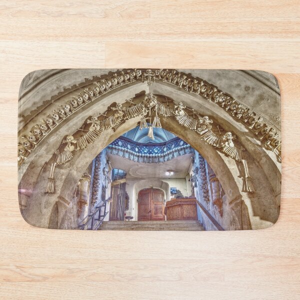 Item preview, Sedlec Ossuary Entrance Photo Art, Skull Bone Church designed and sold by Sedlec Ossuary Project.