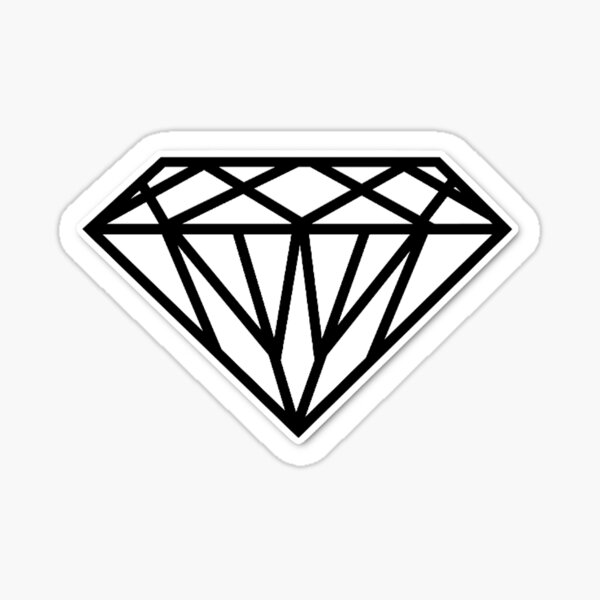 "black cut diamond" Sticker by cinnamonknot Redbubble