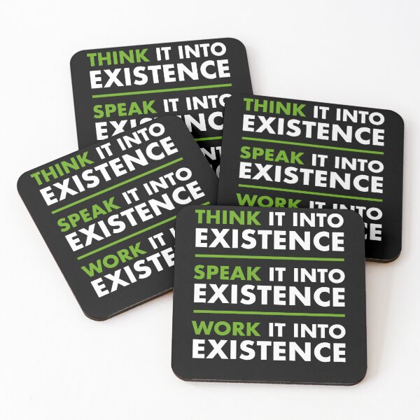 Item preview, Think Speak Work It Into Existence Motivation Goal designed and sold by SuperFreshArt.