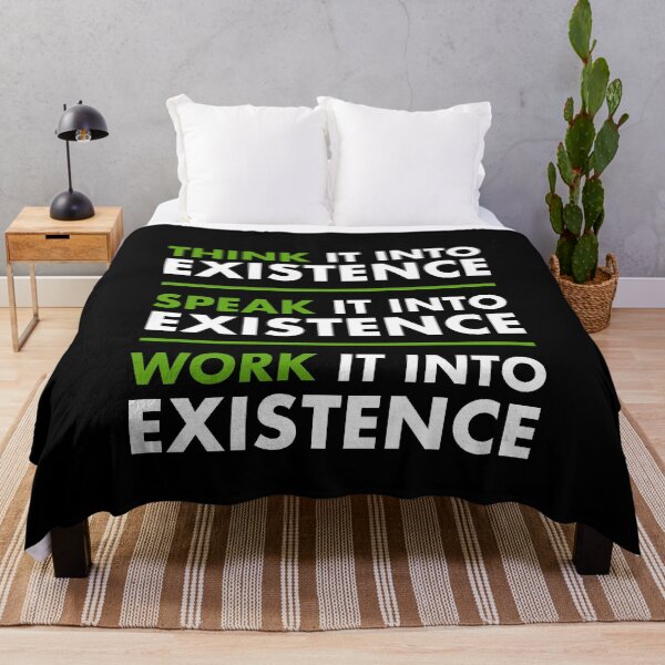 Item preview, Think Speak Work It Into Existence Motivation Goal designed and sold by SuperFreshArt.