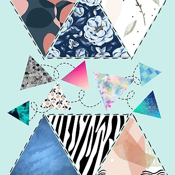 Artwork thumbnail, Fun Happy Colorful Quilted Pattern - Abstract Geometric Pattern by Reelippy