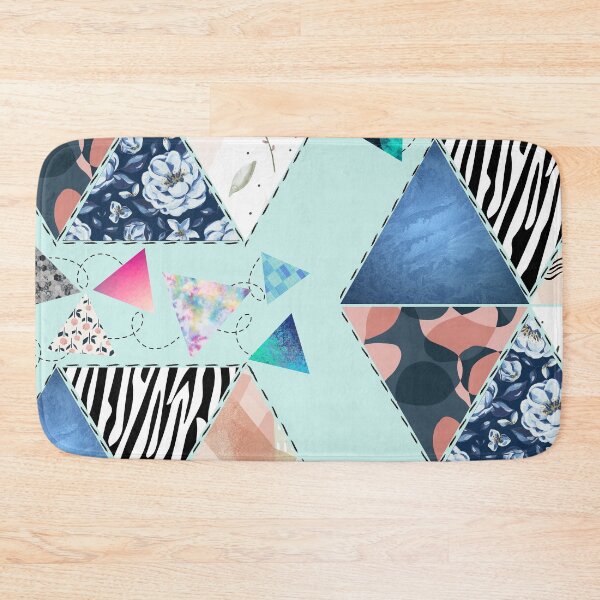 Item preview, Fun Happy Colorful Quilted Pattern - Abstract Geometric Pattern designed and sold by Reelippy.