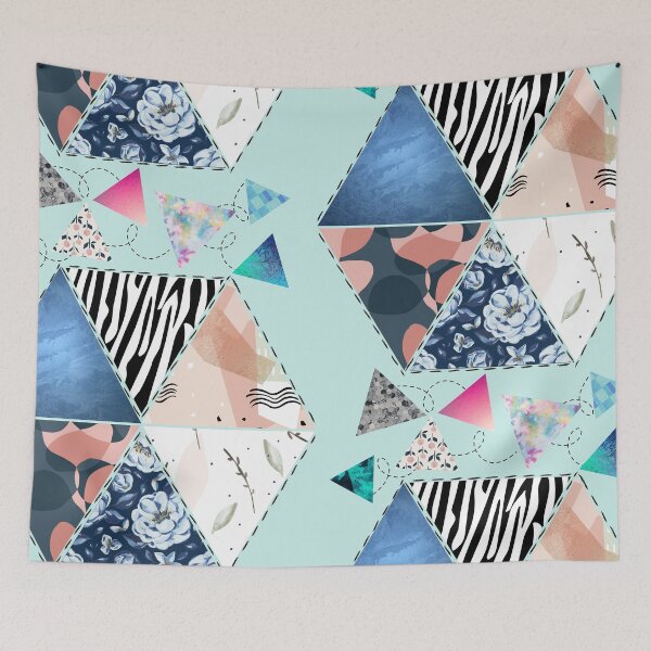 Item preview, Fun Happy Colorful Quilted Pattern - Abstract Geometric Pattern designed and sold by Reelippy.