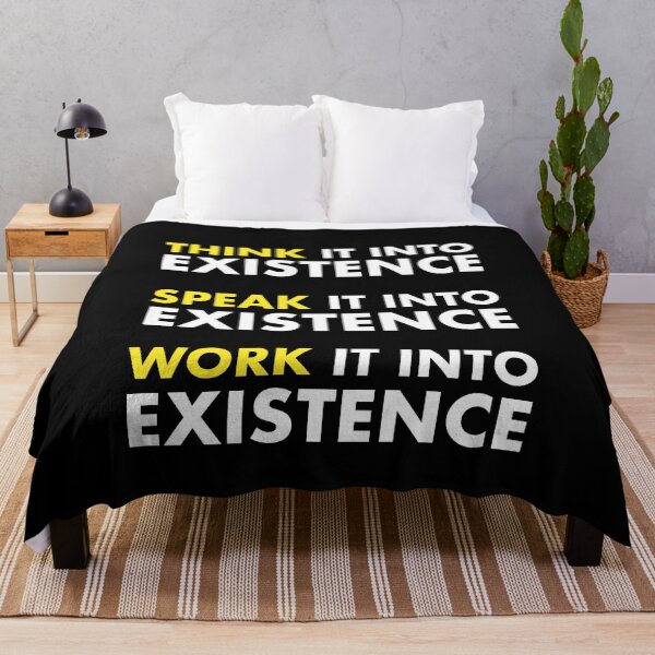 Item preview, Think Speak Work It Into Existence Motivation Goal designed and sold by SuperFreshArt.