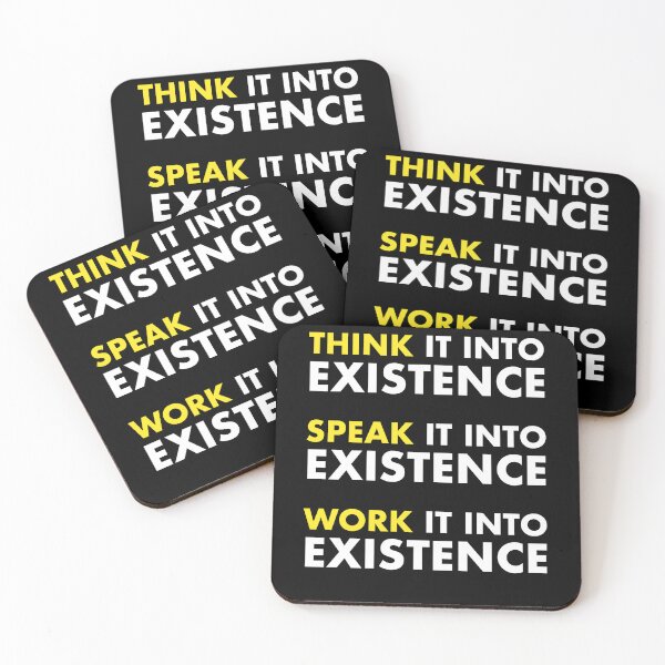 Item preview, Think Speak Work It Into Existence Motivation Goal designed and sold by SuperFreshArt.