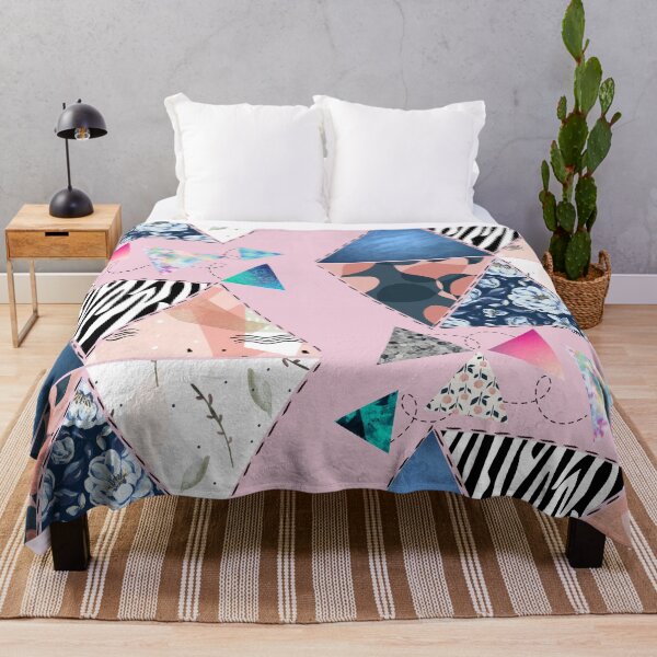 Item preview, Fun Happy Colorful Quilted Pattern - Abstract Geometric Pattern designed and sold by Reelippy.