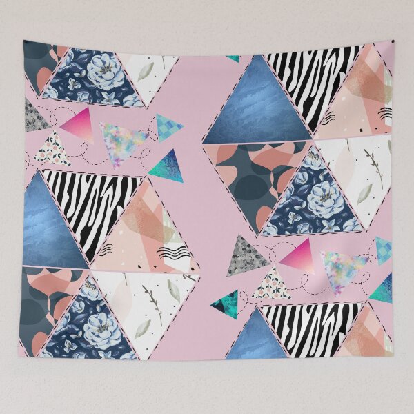 Item preview, Fun Happy Colorful Quilted Pattern - Abstract Geometric Pattern designed and sold by Reelippy.