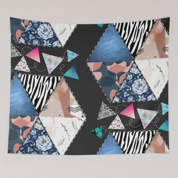 Item preview, Fun Happy Colorful Quilted Pattern - Abstract Geometric Pattern designed and sold by Reelippy.