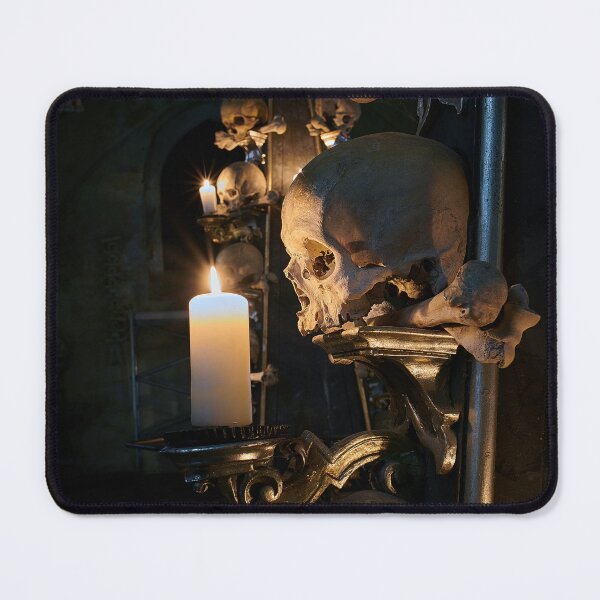 Item preview, Sedlec Ossuary Candle Photo Art, Skull Bone Church designed and sold by Sedlec Ossuary Project.