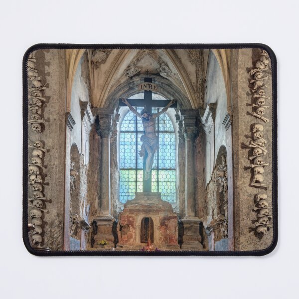 Item preview, Sedlec Ossuary Altar Photo Art, Skull Bone Church designed and sold by Sedlec Ossuary Project.