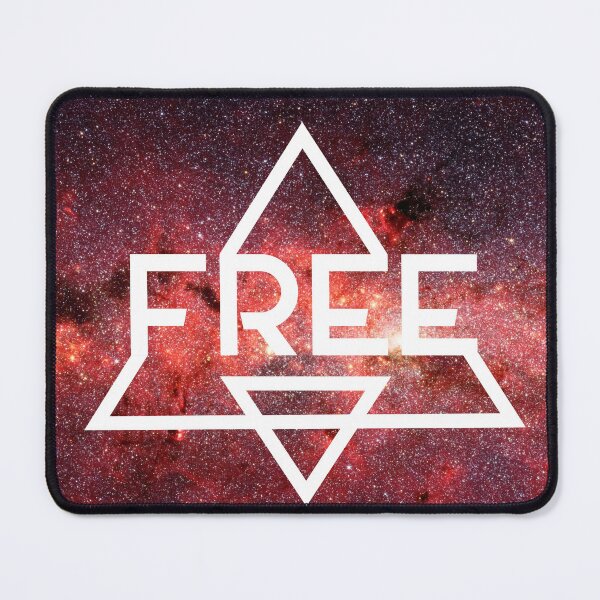 Item preview, Text FREE with geometric triangle frame and colorful red space in background designed and sold by CiniArt.