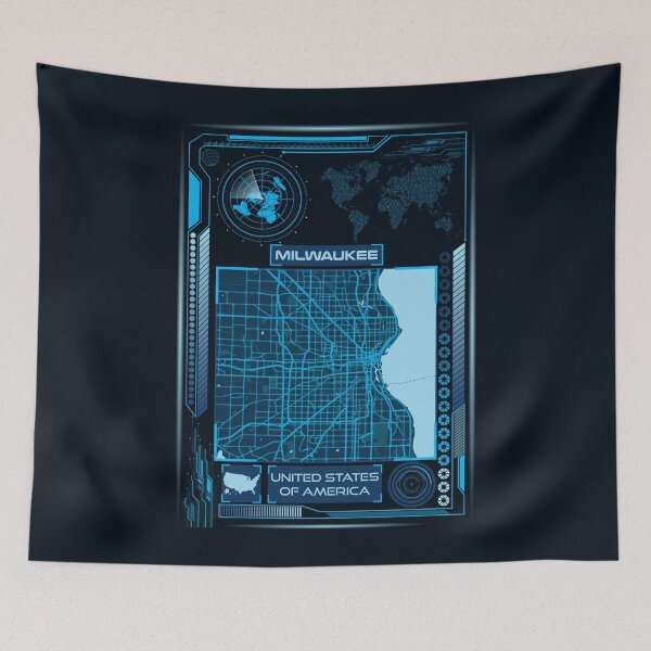 Item preview, MILWAUKEE MAP USA designed and sold by hatimelhag.