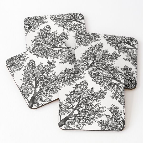 Item preview, Sea Fan Coral – Black designed and sold by Cat Coquillette.