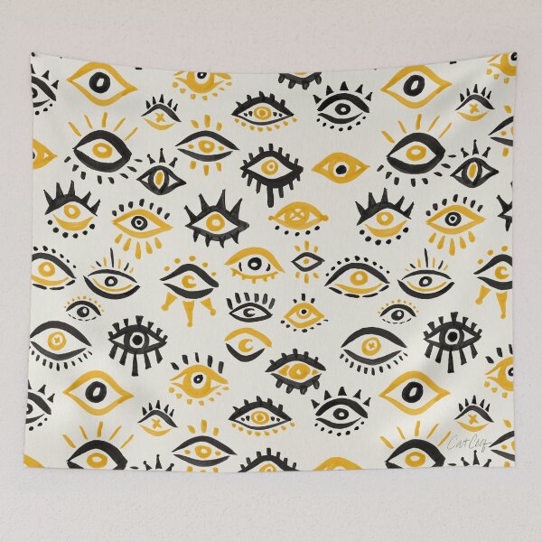 Item preview, Mystic Eyes – Yellow & Black designed and sold by Cat Coquillette.