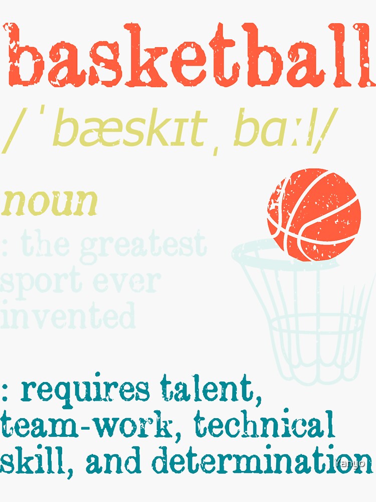 "Basketball definition funny ball player" Sticker by Yanyo Redbubble