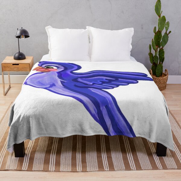 Item preview, Flying Indigo Cartoon Bird designed and sold by Deborah Camp.